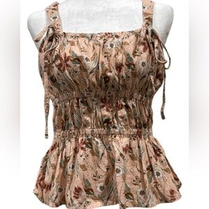 Floral pink tank top